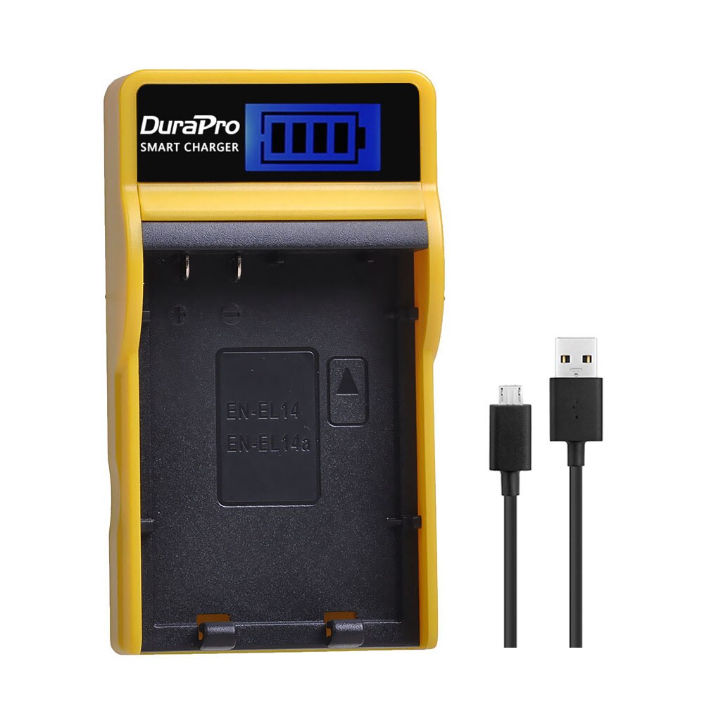 EN-EL14 de batería EN-EL14a EN EL14 EL14a EN14 + cargador USB con LCD para Nikon P7800 P7100 D3400 D5500 D5300 D5200, 3 uds.: only 1pc charger
