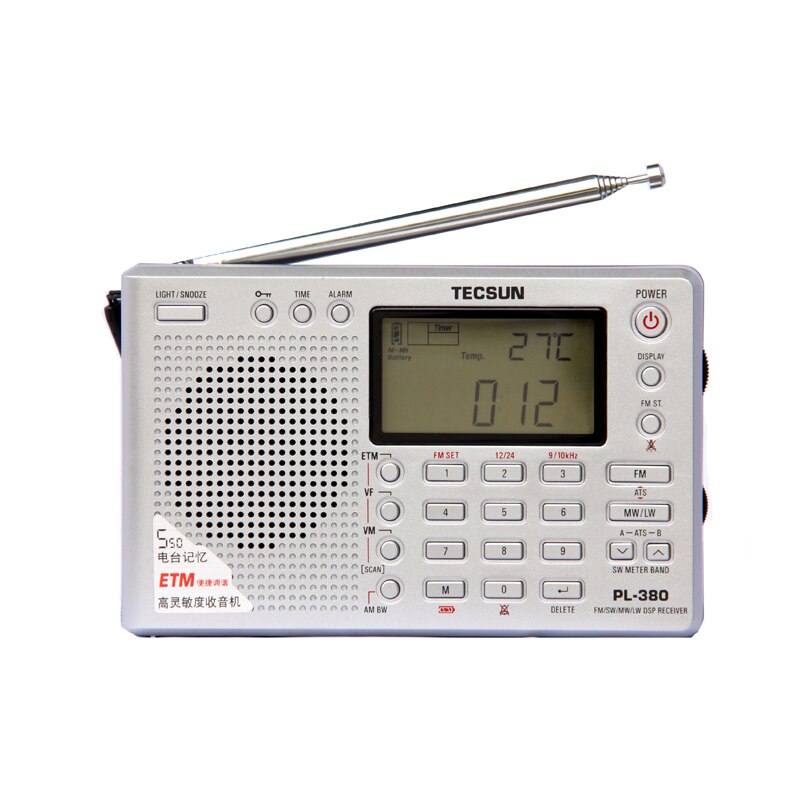 Tecsun Radio Digital PLL Portable Radio FM Stereo/LW/SW/MW World Band PLL Radio Receiver