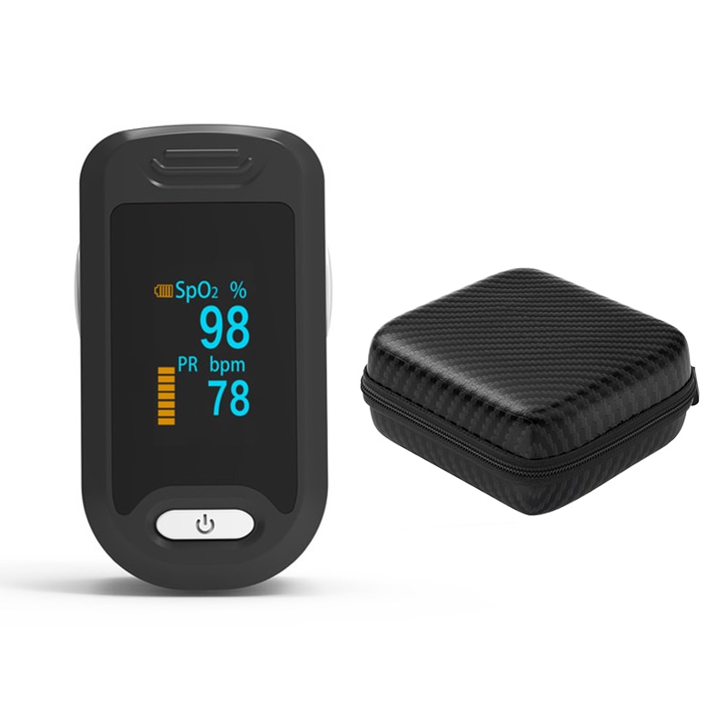 SpO2 Digital Oximetro De Dedo OLED Finger Pulse Oximeter Saturometro Portable Finger Oxymeter Blood Oxygen Saturation Monitor: 845Black-ZH