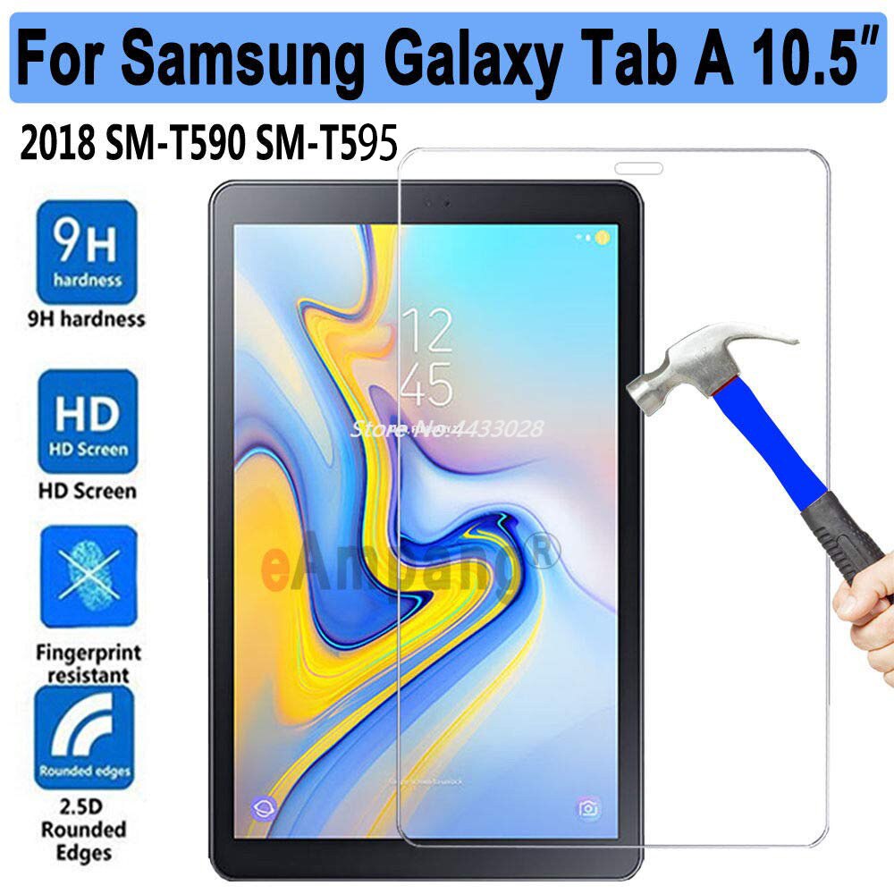 Protecteur d'écran pour tablette Samsung Galaxy Tab A , Film en verre trempé 9H de 10.5 pouces