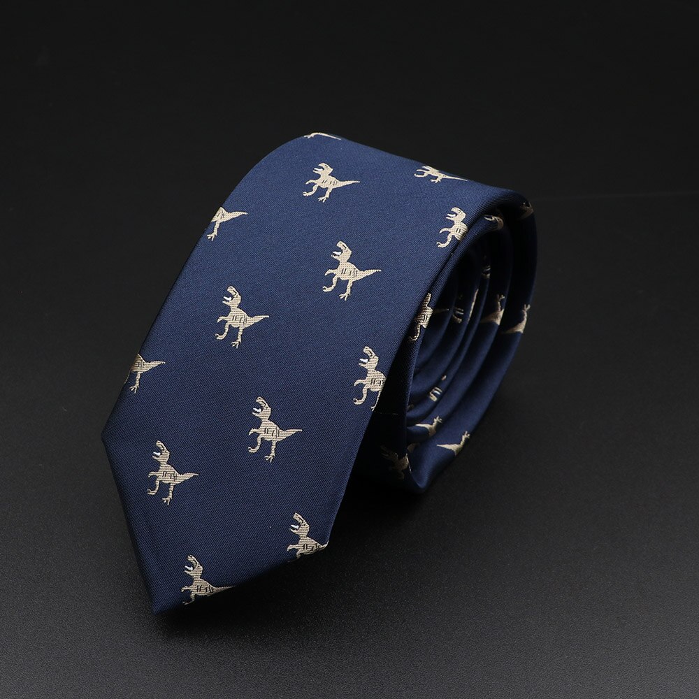 New Arrival męskie krawaty zwierząt krawaty dinozaur owad wzór niebieski czerwony mężczyzna krawat ślubny 6cm krawat biznes krawat dla mężczyzn: 3