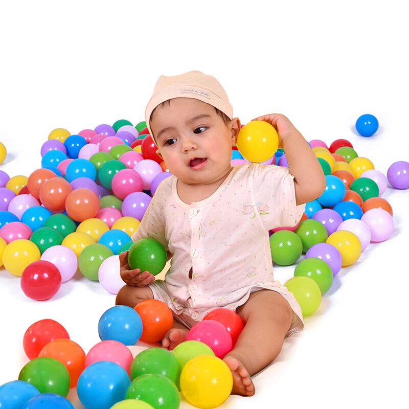 100/200pcs Eco-Friendly Colorful Sfera di Plastica Giocattoli Morbido Palle Oceano per La Piscina Del Bambino di Nuotata Pit Giocattolo Lo Stress sfera di aria di Sport Esterno