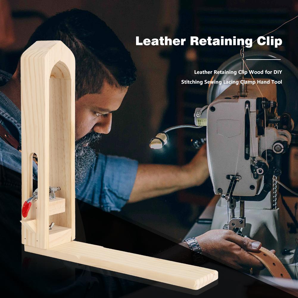 Leather Craft Retaining Clip DIY Hand Tool Set Table Desktop Lacing Stitching Pony Horse Clamp Wood Sewing Tools