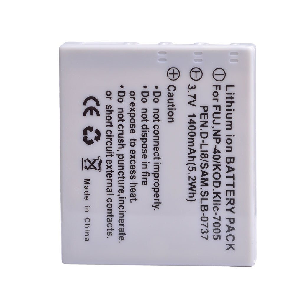 1400mAh NP 40 NP-40 Battery for BENQ DLI-102 FUJIFILM NP-40 NP-40N KODAK KLIC-7005 PENTAX D-LI8 D-Li85 SLB-0737 Batteries NP40N.