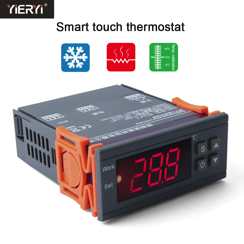 MH1210W Digitale Temperatuur Controller AC90-250V 10A 220V Thermostaat Regulator Met Sensor -50 ~ 110C Verwarming Koeling Controle