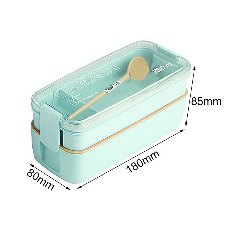Portable Plastic Cartoon Food Container Healthy Lunch Box Bento Boxes Dinnerware For Students Cutlery Kids Children 1pcs