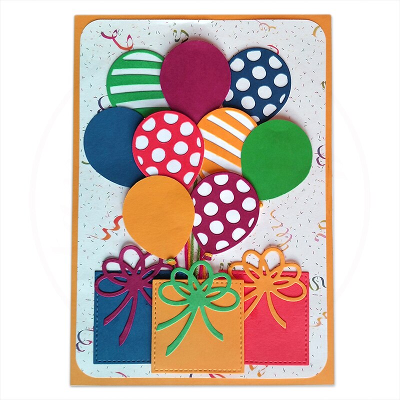 6 unids/lote 105*88mm globo Ballon de corte muere en relieve plantilla para álbum de recortes de plantilla de bricolaje golpe manualidades de papel
