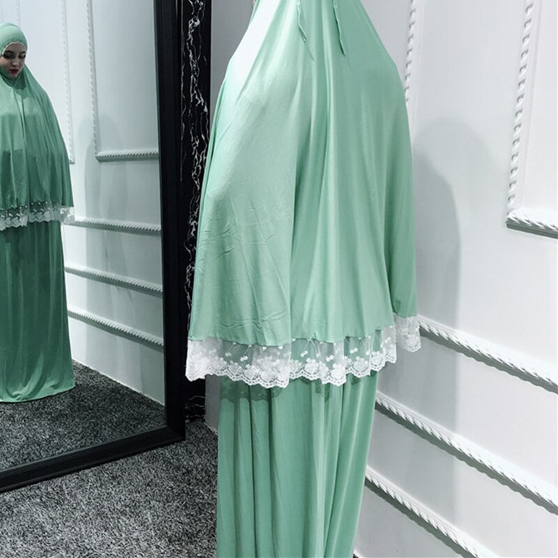 Prière Vêtement musulman ensembles À Capuche capuche et jupe hijab femme musulman verser prière tenue de priere femme hidjab musulman femme