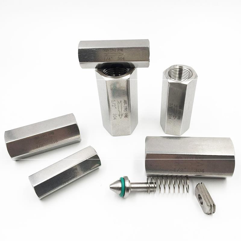 2PCS1/8" 1/4" 3/8" 1/2" Check Valve BSP Female Air Check Valve Nickel-Plated One Way Non Return Valve For Boiler Pressure Vessel