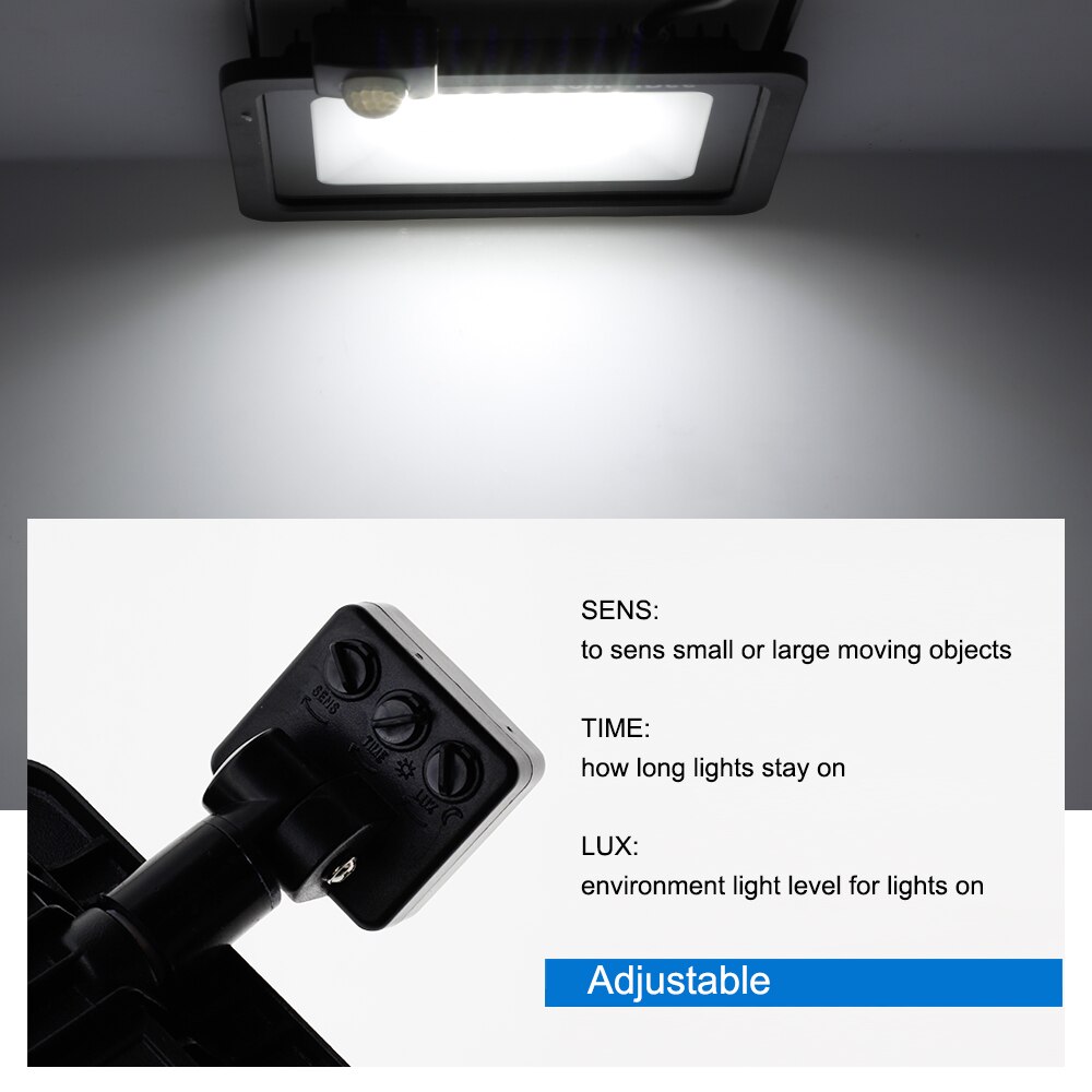 Vedenpitävä led-katuvalo 10w-100w säädettävä valonheitin 220v pir-liiketunnistimella ulkovalaisin puutarhakadulle