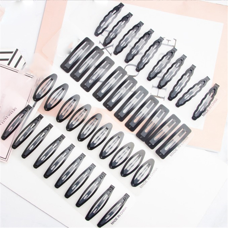 Lot de 20 accessoires pour cheveux de femme, coréenne, frange en alliage, pince à cheveux élégante pour coiffure, épingles latérales noires solides, ornements pour dame