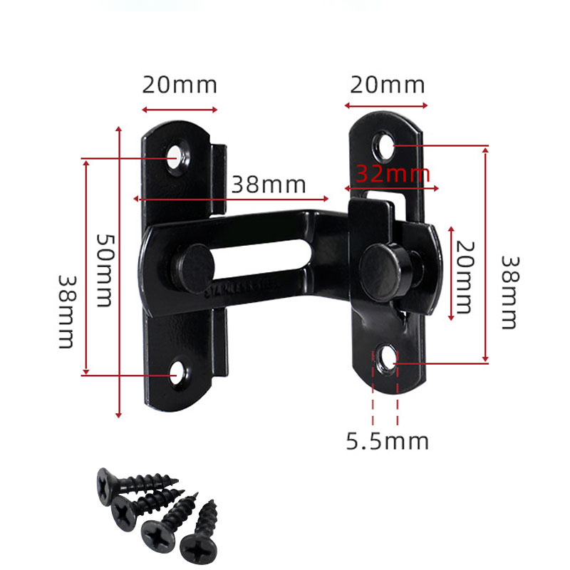 Door Lock Guard Latch Bolt 90°/180° Stainless Steel Toggle Latch Sliding Barn Door Lock Wine Cabinet Closet Right Angle Lock: Ivory