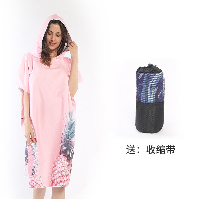 Hermosa toalla con capucha Floral para actividades al aire libre Toalla de playa de tela de microfibra, toallas estampadas de señora/natación, capa de buceo