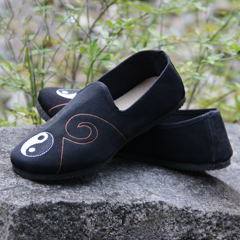 Rubber Sole Cotten Breathable Taoist Shoes Chinese Traditions Footwear Tai Chi Shoes Kung Fu Wushu Shoes