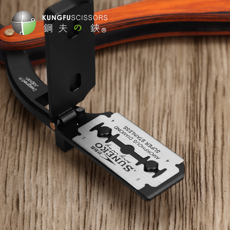 Professionele Kapper Scheermes Opvouwbaar Handmatig Scheermes Houten Handvat Baard Rechte Rand Scheermes Voor Man