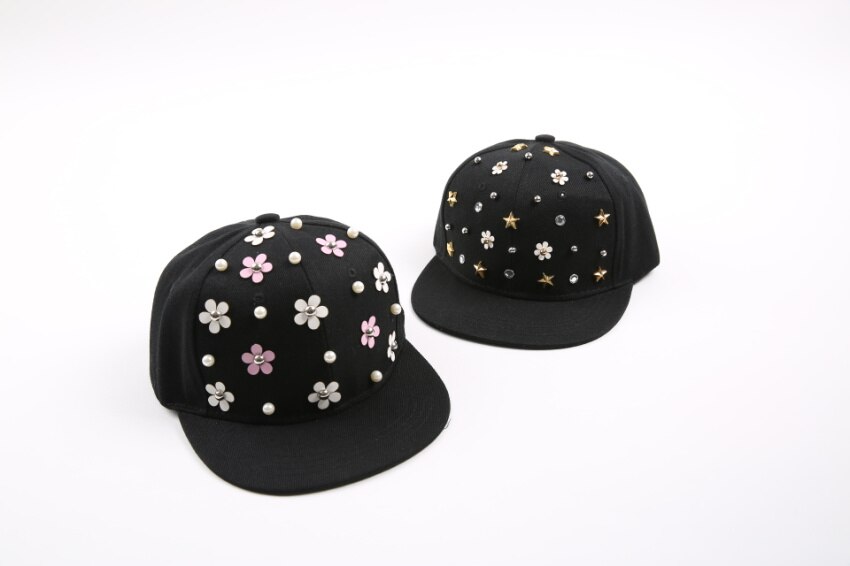 Snapback Hat, Punk Hedgehog Rock Hip Hop Flower Rivet Stud Spike Spiky Hat Cap Baseball Cap for 3-8Yrs Kids: MULTI