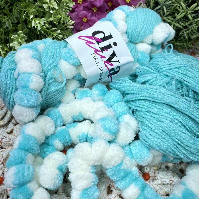Pom Pom Fancy Hand Knitting Yarn,100 Pcs Pom Pom-(100 Gr)-(3,5 Mm)-(75 Mt)-Yarn Thickness:(1 Mm)-Acrylic-Thin-Blanket-Sweater-His-Scarf-Baby-Women-Girl-Made In Turkey: 1