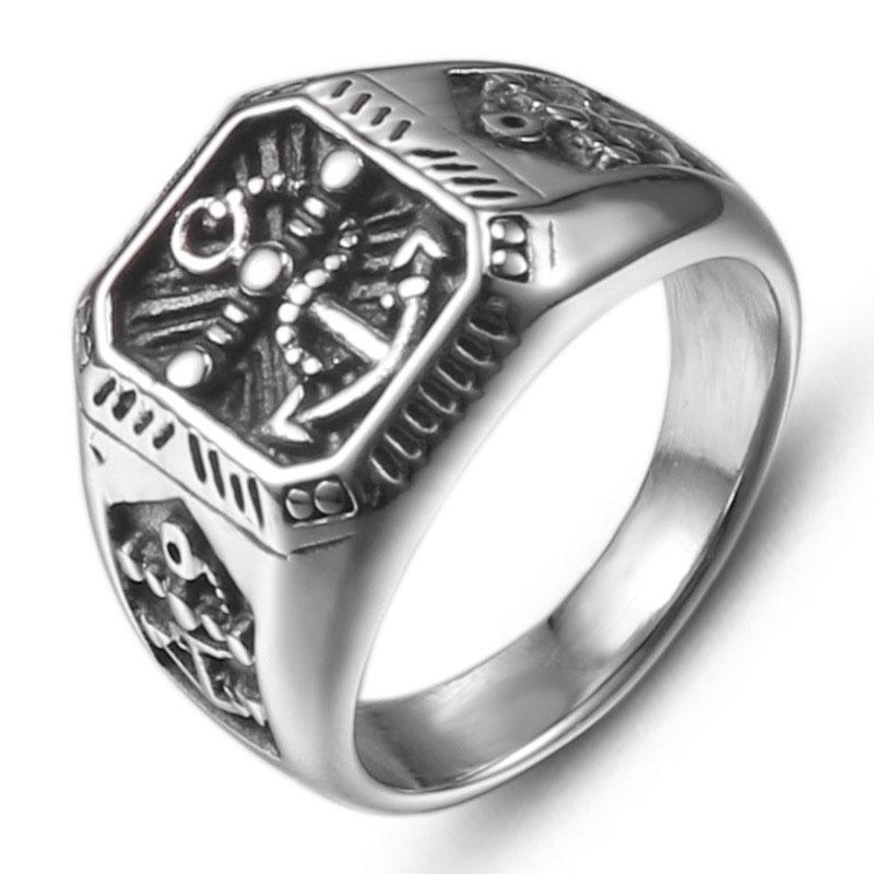 Anillo de plata con forma de ancla para hombre, joyería de ,
