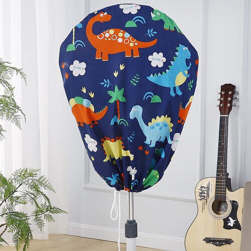 Electric Fan Cover Dust Cover Drawstring Washable Cartoon All-inclusive Appliances Floor Desktop Round Beautiful Fan Protective: 6