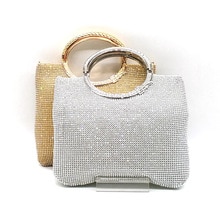 Kristal Diamant Elegante Clutch Vrouwen Bridal Wedding Portemonnee Portemonnee Avondfeest Zak Goud/Zilver/Zwarte Handtas