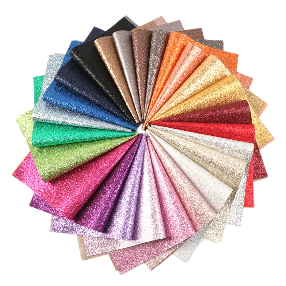 Tinta unita Faux pelle sintetica lamiera Glitter vinile 20*33cm per copertina del libro archi fai da te materiale fatto a mano, 1Yc22713