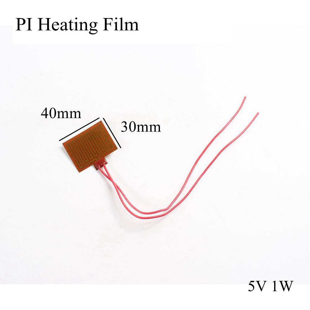 40mm x 30mm 5V 1W Polyimid Heizung Pi Heizung Film Platte Elektrische Beheizte Tafel Pad matt electrotherma flexibel Klebe Folie Öl