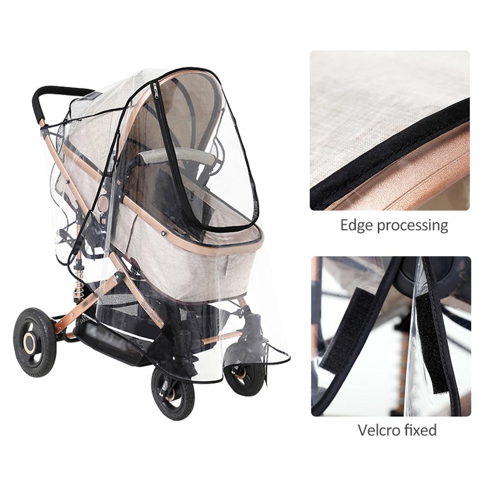 Wandelwagen Accessoires Waterdichte Regenhoes Transparante Wind Dust Shield Rits Open Voor Kinderwagens Kinderwagens Regenjas