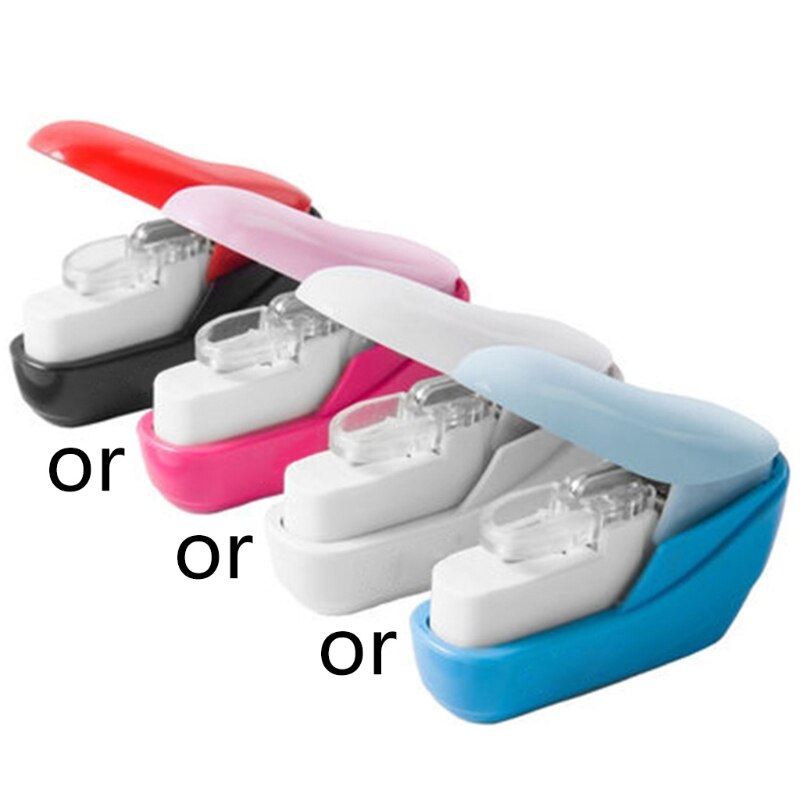 Color Stapleless Stapler Book Paper Stapling Stapler Mini Portable No Staples 1XCB