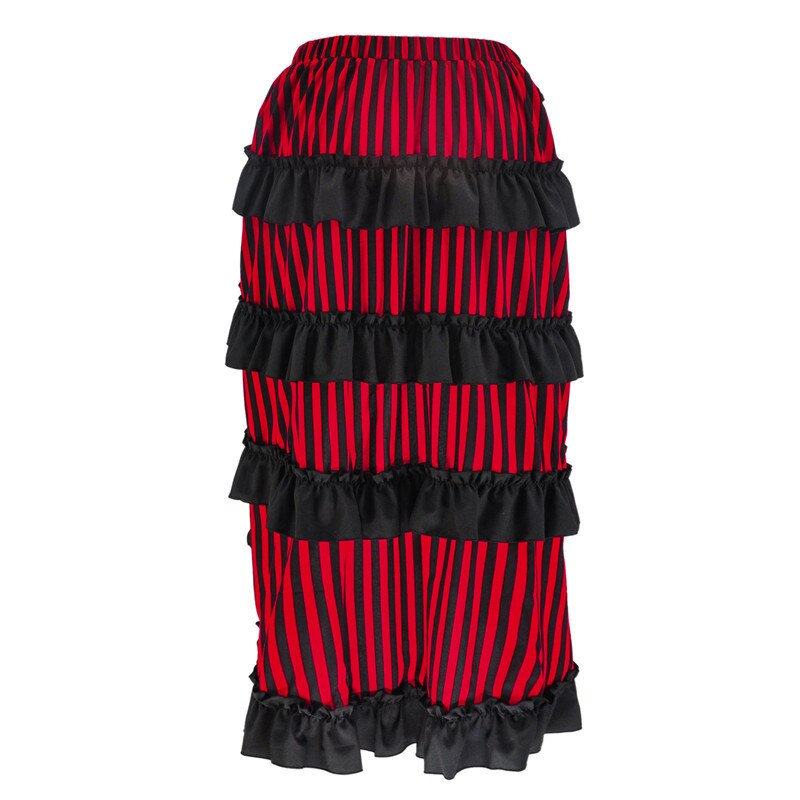 The Pirate Dressing Steampunk Victorian Cosplay Costume Womens High-Low Show Girl Skirt