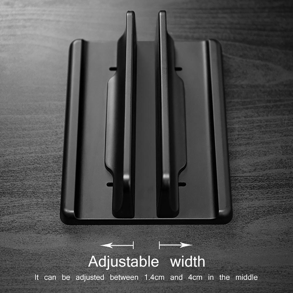 Lodret laptop stativ til macbook air pro 13 15 16 desktop aluminium stativ med justerbar dock størrelse til notebook stativ