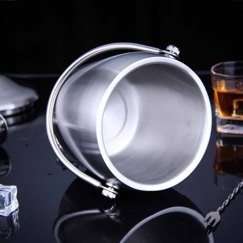 Draagbare Ijsemmer Met Deksel Warmte Behoud Koude Champagne Emmer Dubbele Oor Drum Vorm Ijsemmer Verdikte