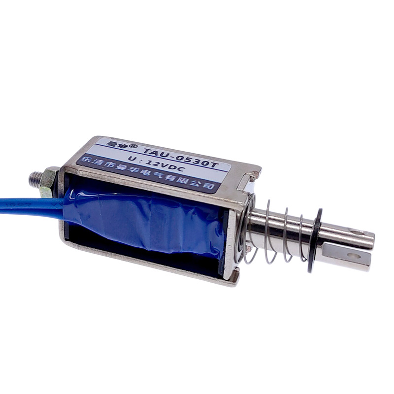 Dc 6v 12v 24v magnetisk magnetventil skub & træk åben ramme elektromagnet tau -0530t takts 10mm holdekraft 700g