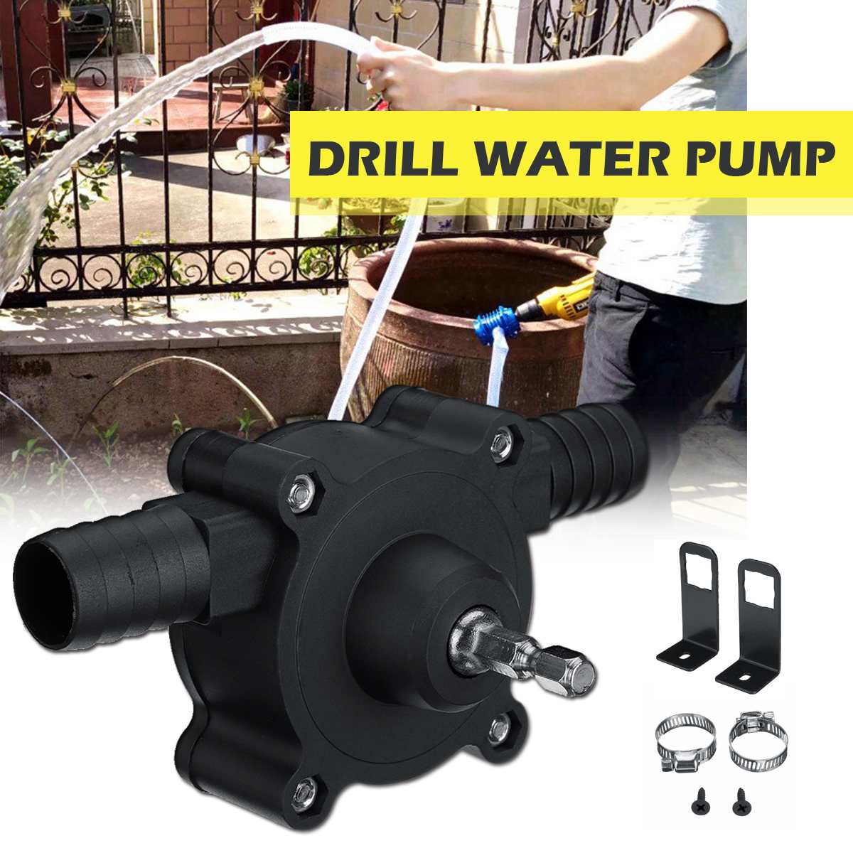 Portable Electric Drill Pump Self Priming Transfer Pumps Oil Fluid Screwdrive Water Pump High flow