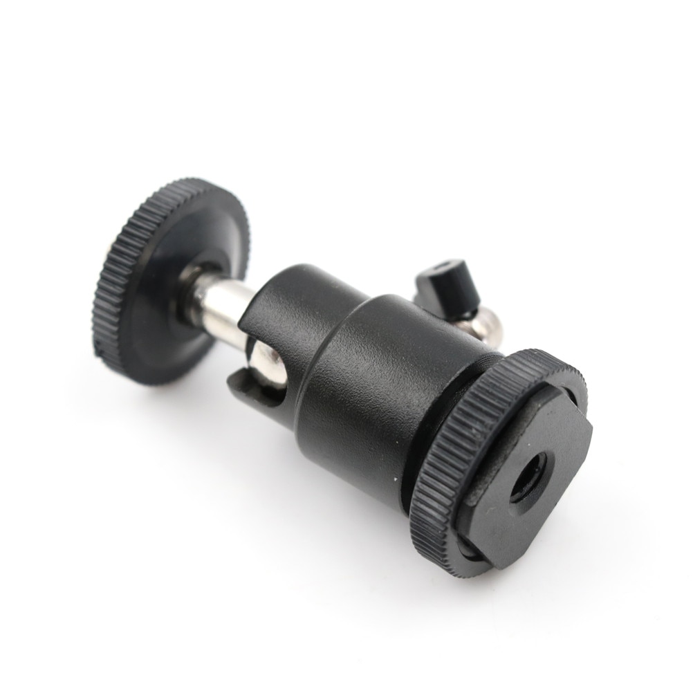 Mini Kamera Wiege Stativ Ball Kopf LED Licht Blitz Halterung Halfter Halterung 1/4 Zoll Heißer Schuh Adapter Mit Schloss