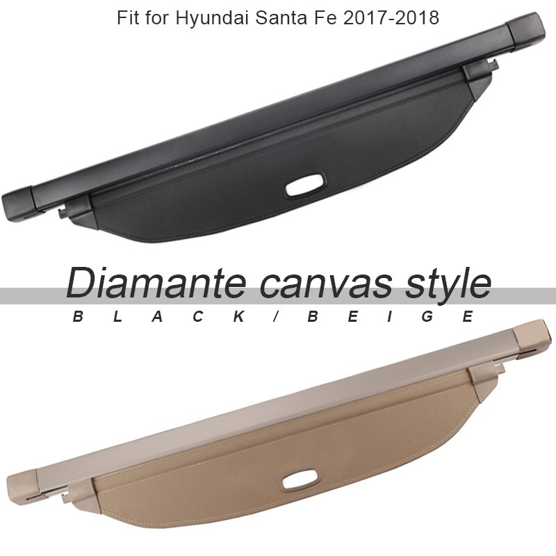 Cubierta de carga para maletero trasero de coche, protector de pantalla de seguridad, accesorios para Hyundai Santa Fe , , , , , , ,