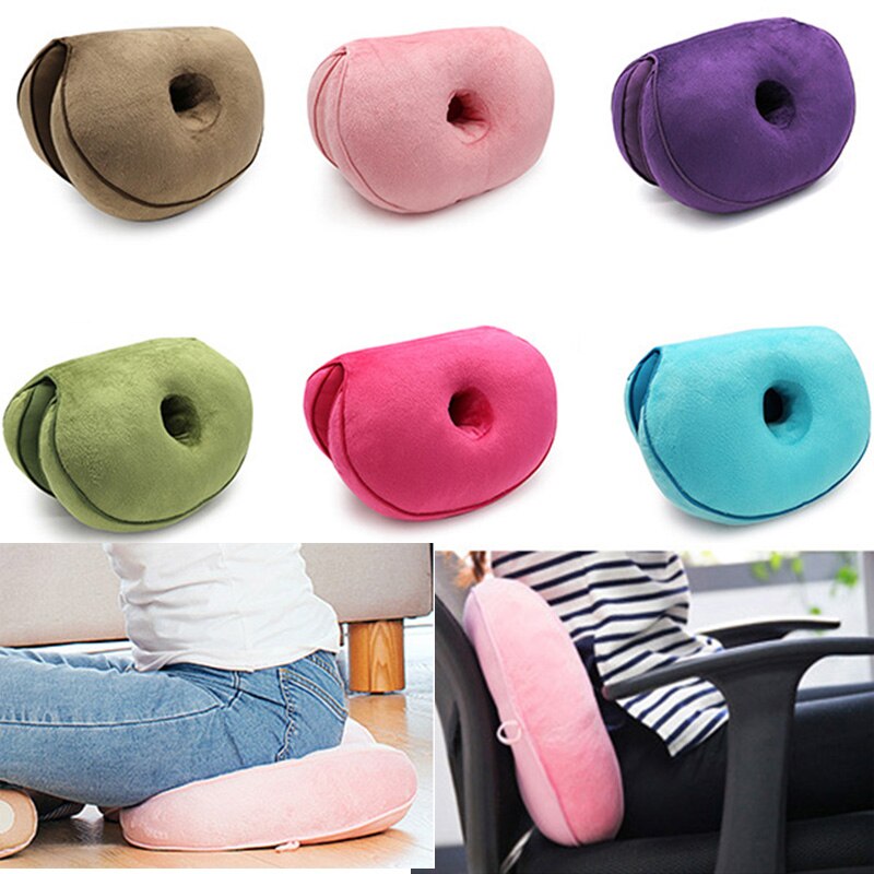 Dual Comfort Orthopedic Cushion Memory Foam Hip Lift Seat Cushions Beautiful Butt Latex Seat Cushion Comfy for Home Office