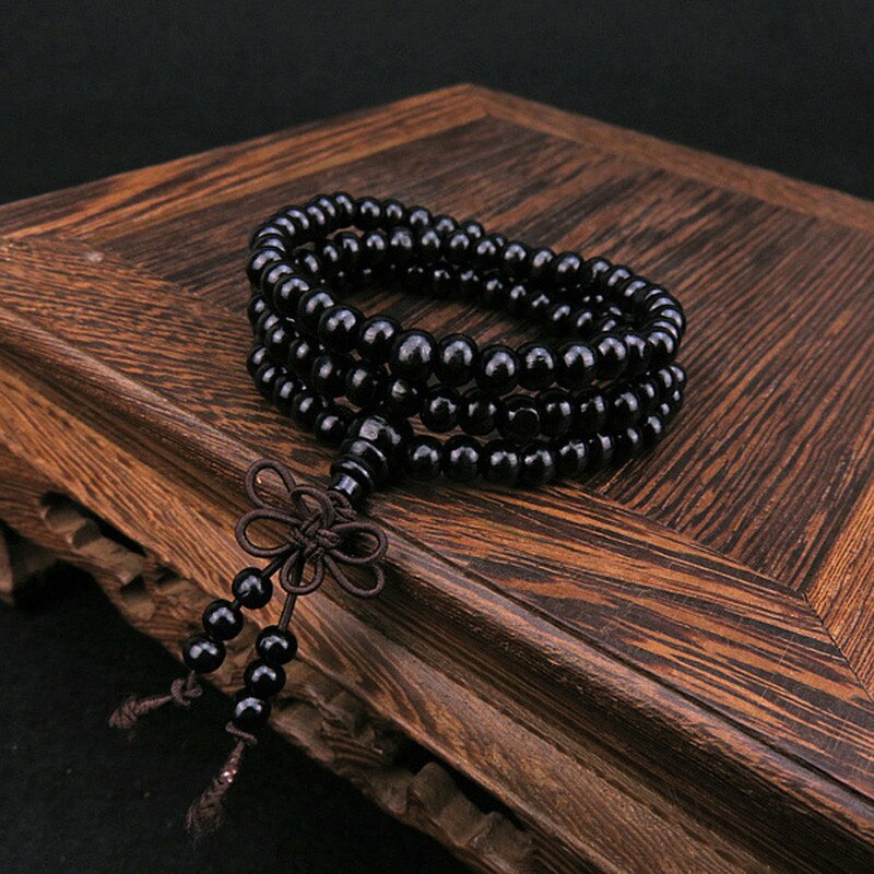 6mm Natural Sandalwood 108 Wooden Beads Bead Bracelet Jewelry украшения бижутерия bracelet femme