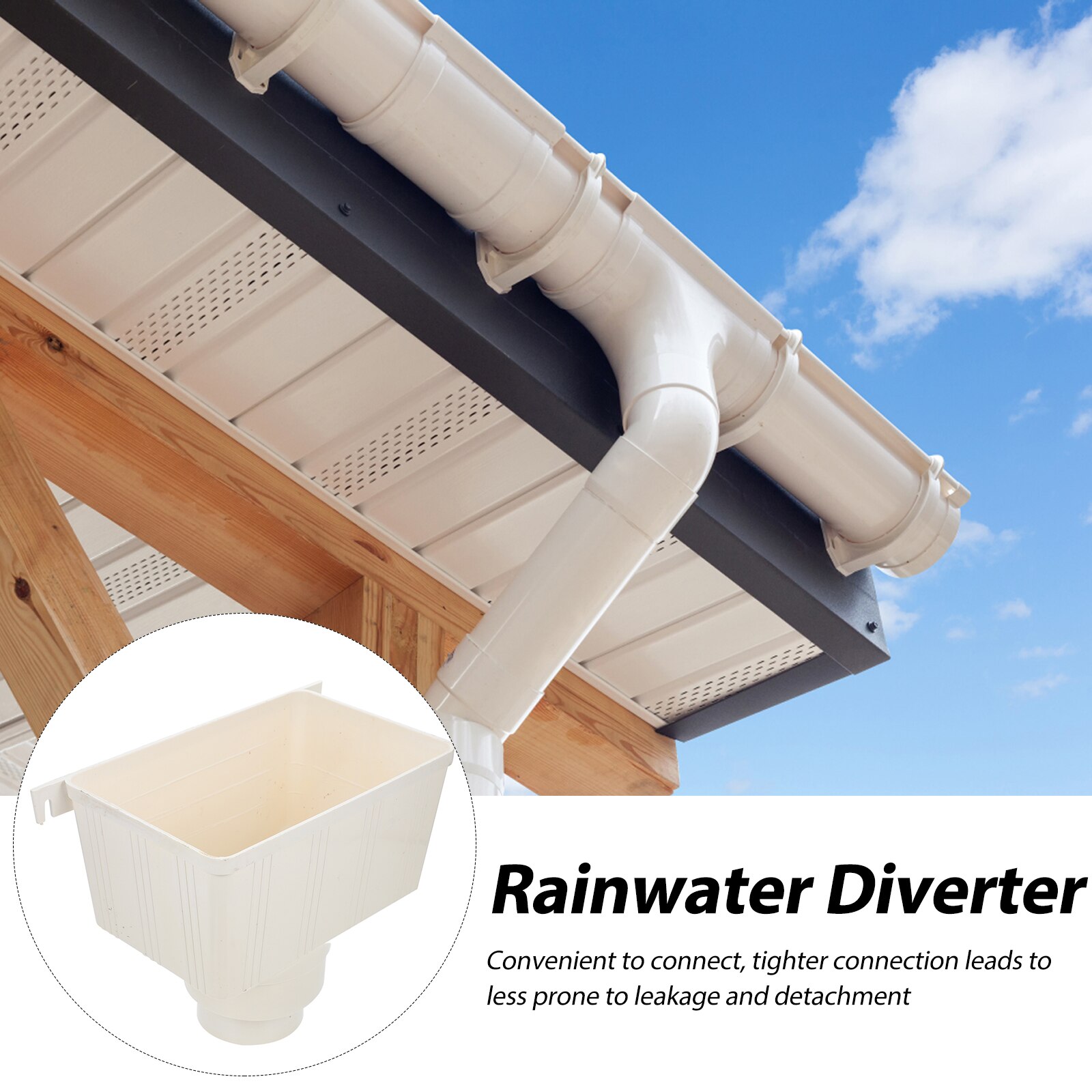 Connecteur de Drainage de gouttière d&#39;eau de pluie, déviateur pour l&#39;extérieur