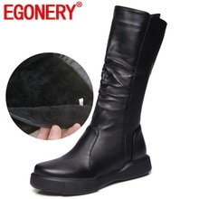 Egonery pluche winter lente halfhoge laarzen voor dames ronde neus europese rits zwart wit merk schoenen voor dames sneeuwlaarzen