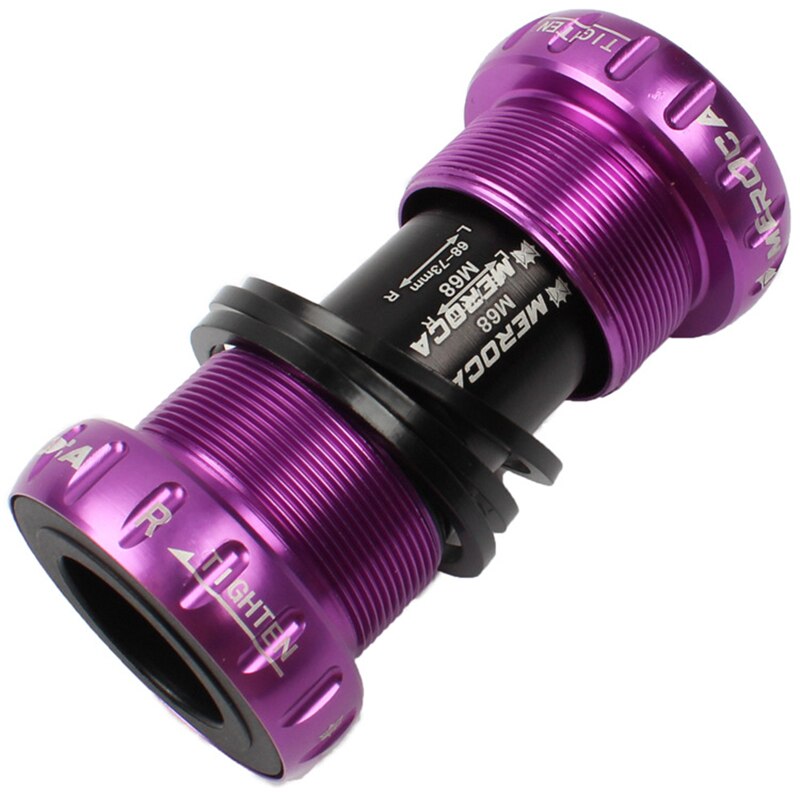 Mountainbike Tretlager, Aluminium Wasserdicht BB 68-73mm Schraube/Gewinde Typ Kurbel Lager, fahrrad Achse Teile für FSA SRAM: Purple