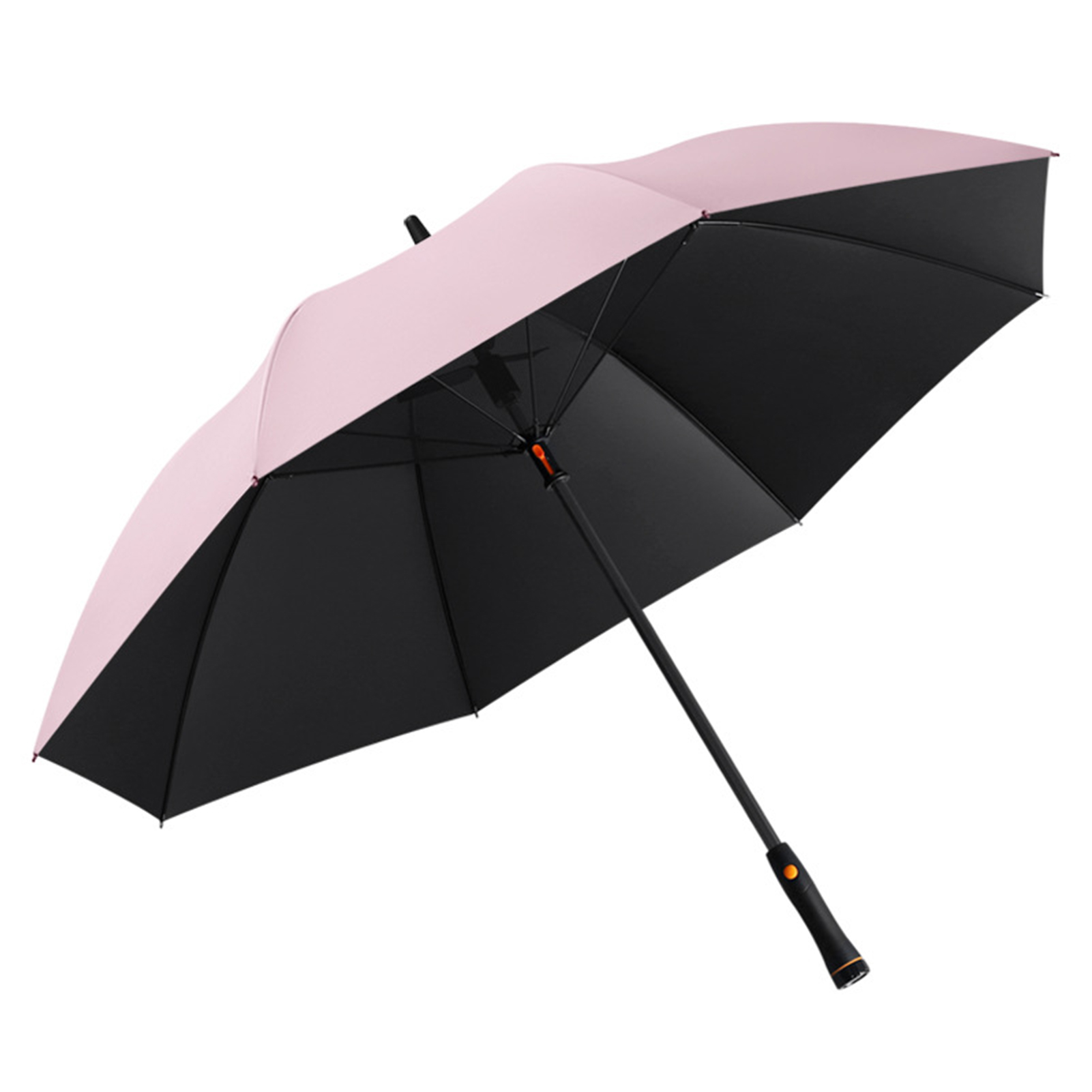 Ajoaniyauboedad Grote waaierparaplu 100% UV-blokkerende parasol Wind- en waterbestendig Lange steel 양oji UV-bescherming Strandgolfparaplu: YELLOW