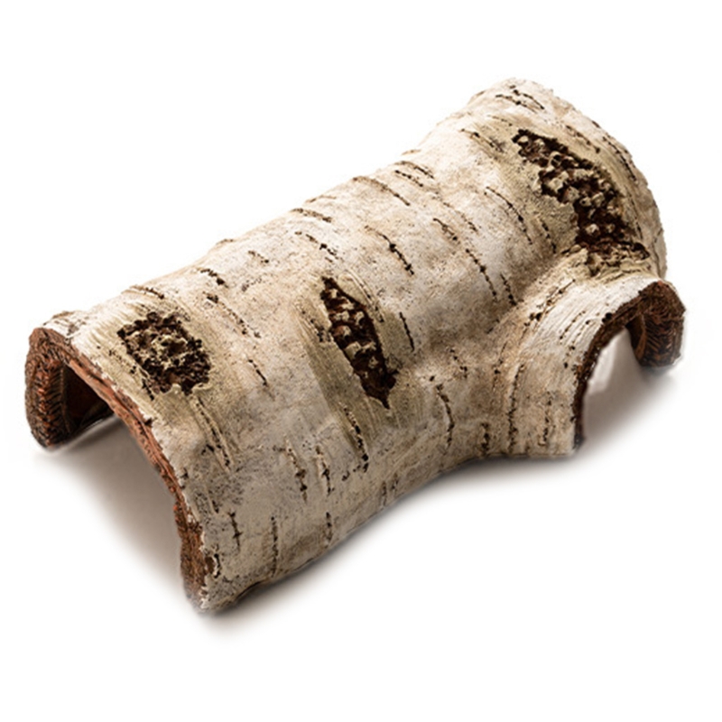 Y1QB – cachette de serpent pour petits reptiles, grotte en forme de bouleau artificiel, décoration de Terrarium