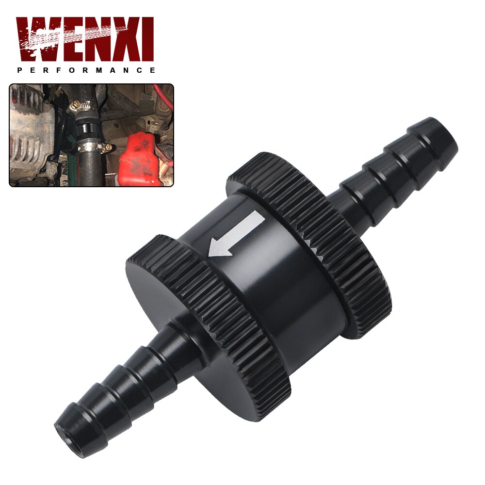 Aluminum Alloy 1/4" 6mm Non Return One Way Fuel Check Valve Petrol Diesel WX-FCV06