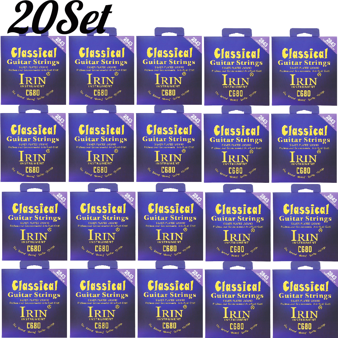 IRIN Classical Guitar Strings Set Nylon+Silver Plated Winding Classical Guitar Strings 1-6 String Guitar Accessories: Blue