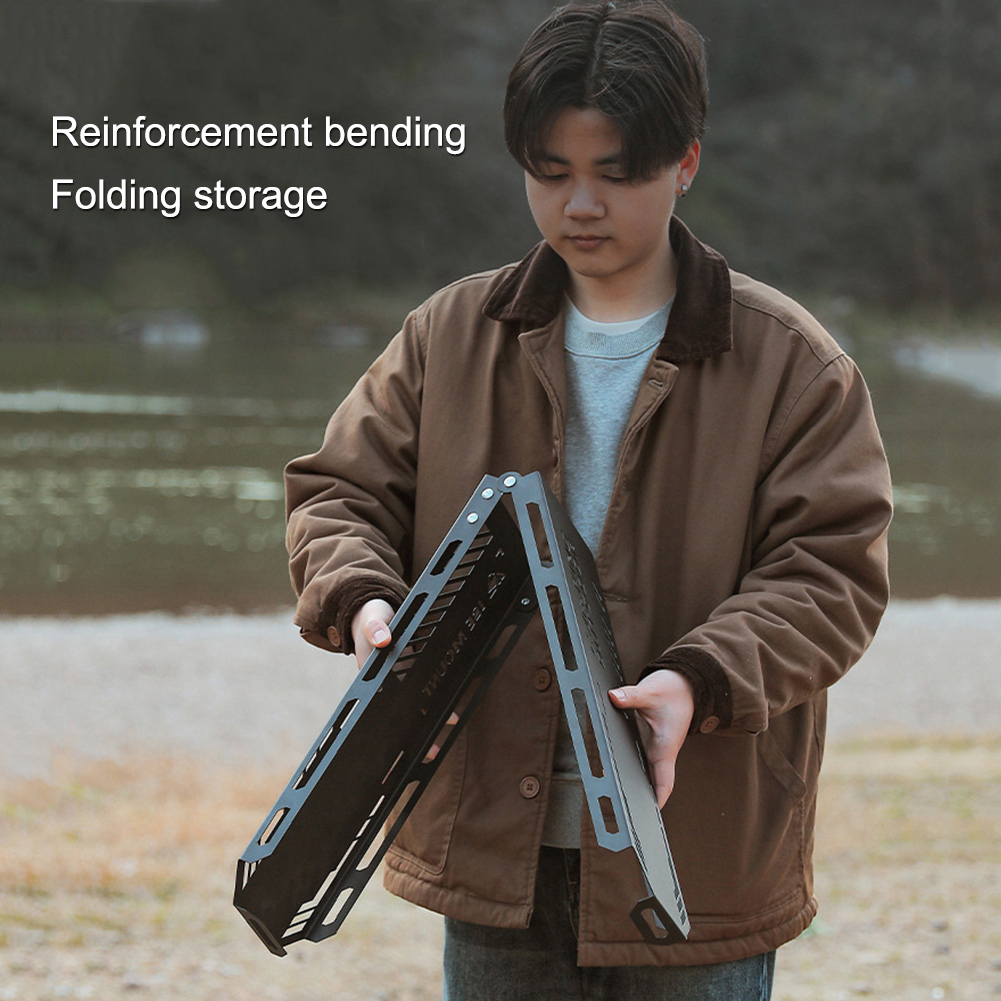 Outdoor-Kochgeschirr Hänge gestell faltbar Camping Stütze Ständer Halterung Platte hängen Organizer Ständer Stativ Regal Tischplatte