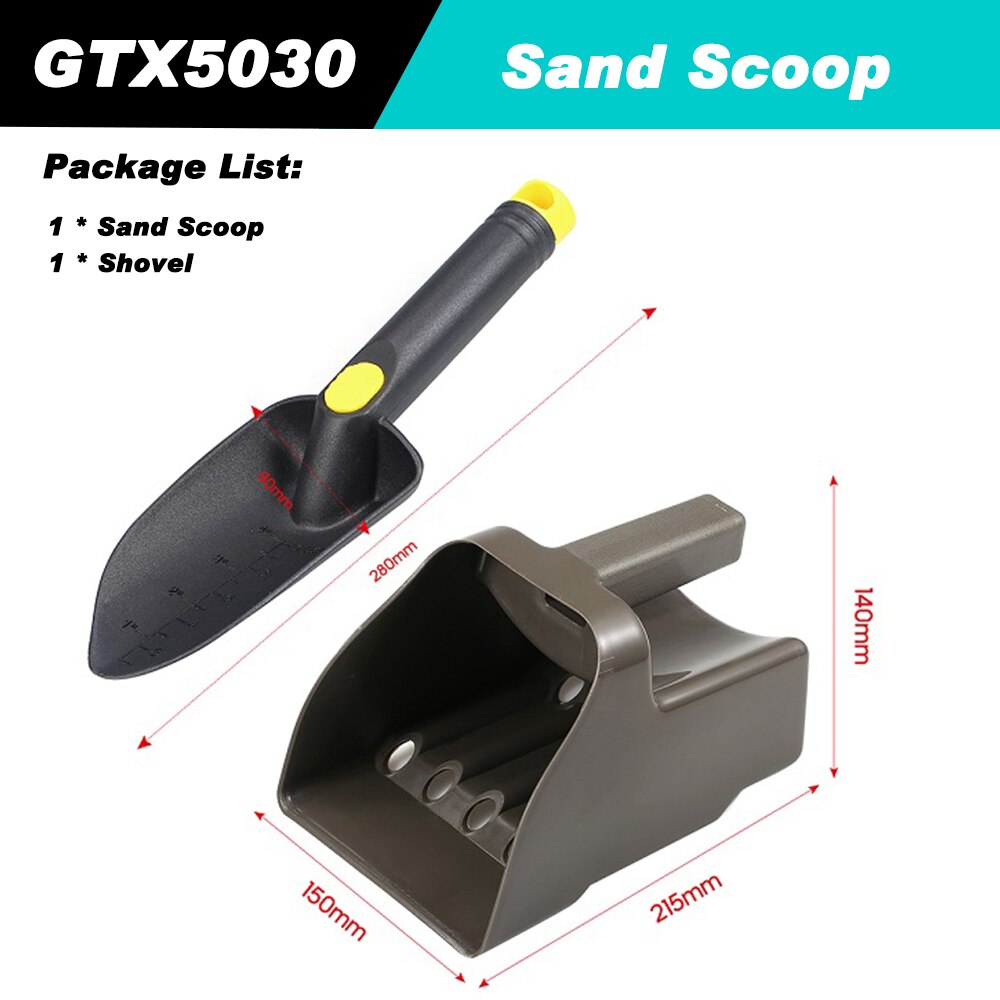 Underground metal detector gold detector gold prospector beginner portable metal detector with headset + engineer shovel: Sand Scoop