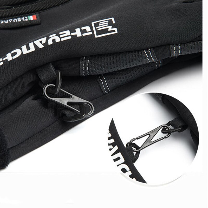 Riding Ski Gloves Winter Zipper Touch Screen Wind Protection Warm Waterproof Sports Plus Velvet Climbing Men's Ski Gloves