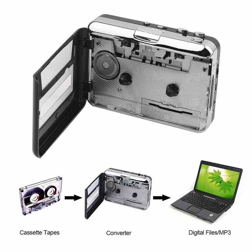 Tape Naar Pc Super Cassette Te MP3 Audio Muziek Cd Digitale Speler Converter Capture Recorder + Hoofdtelefoon Usb 2.0