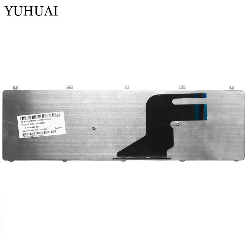 Us Laptop Toetsenbord Voor Asus N55 N57 N55S N55SF N55SL Engels Zilver Toetsenbord