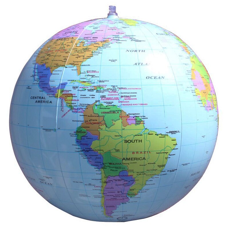 16-inch Inflatable Globe English Environmental Protection Pvc Globe Geography Teaching Supplies Toy: Default Title